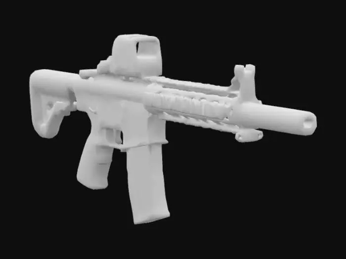 3D model for m4a1 with a suppersor and a holo sight