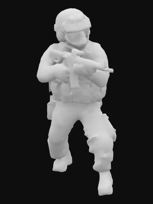 3D model for swat agent a aiming a m4a1