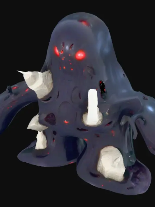 3D model for make a image of a game character of "the blob" the united states deep state that lies and causes wars and keeps spending beyond desultional, with A-pose for rigging with good with AI and white background Monumental Blobman 