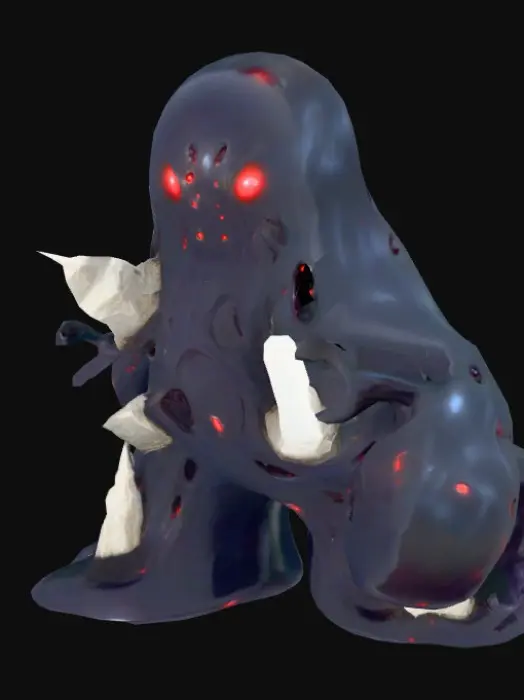 3D model for make a image of a game character of "the blob" the united states deep state that lies and causes wars and keeps spending beyond desultional, with A-pose for rigging with good with AI and white background Monumental Blobman 