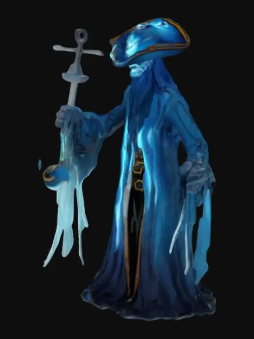 3D model for Ghostly Pirate Captain