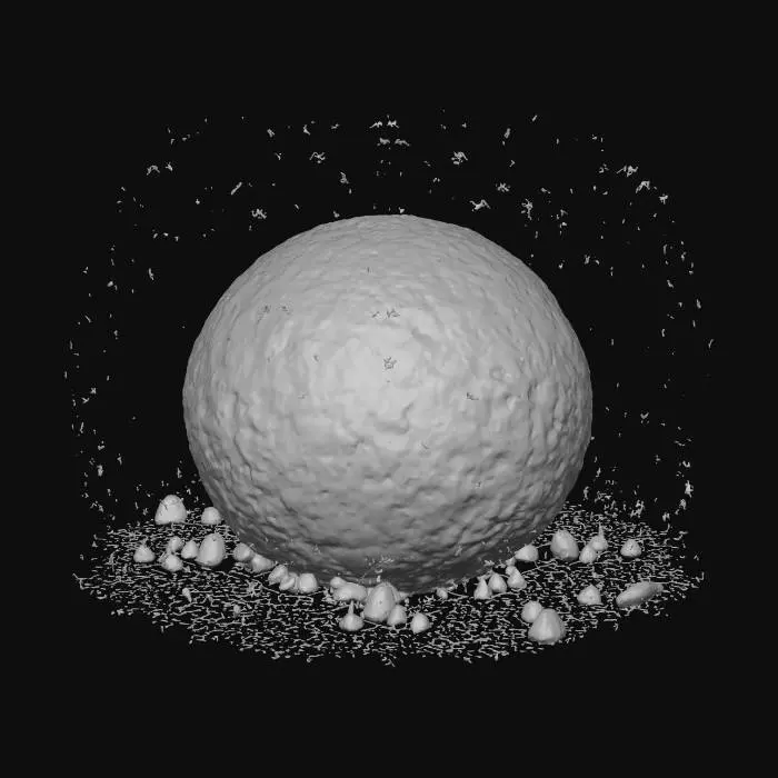 3D model for huge round snowball
