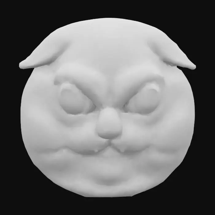 3D model for Grumpy Cat Faceplate