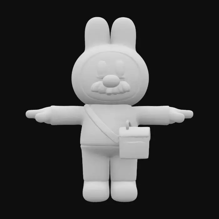 3D model for Pink Bunny Character