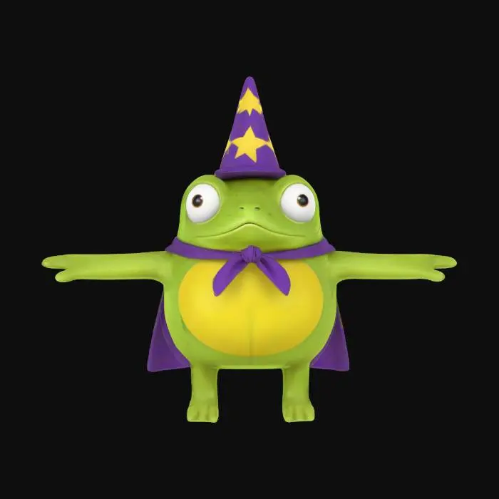3D model for Froggy Wizard