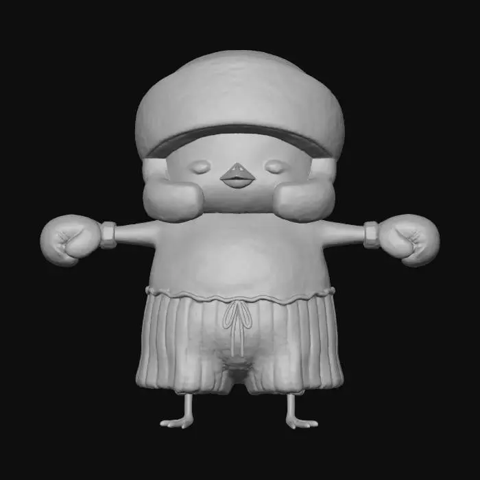 3D model for Boxing Dog Figurine