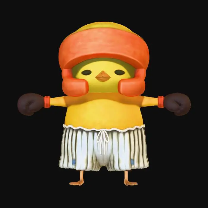 3D model for Boxing Dog Figurine