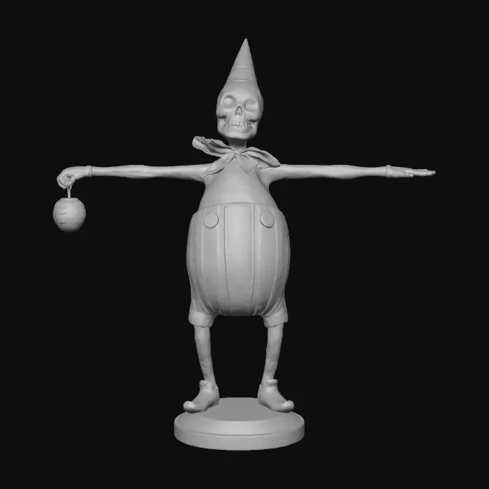 3D model for Halloween Jester Statuette, #Christmas2025#