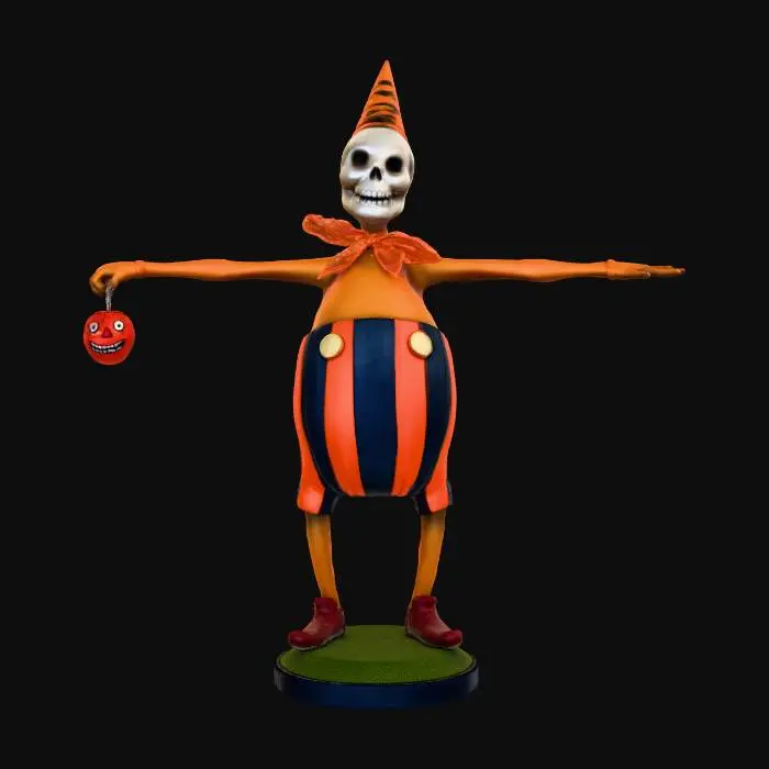 3D model for Halloween Jester Statuette, #Christmas2025#