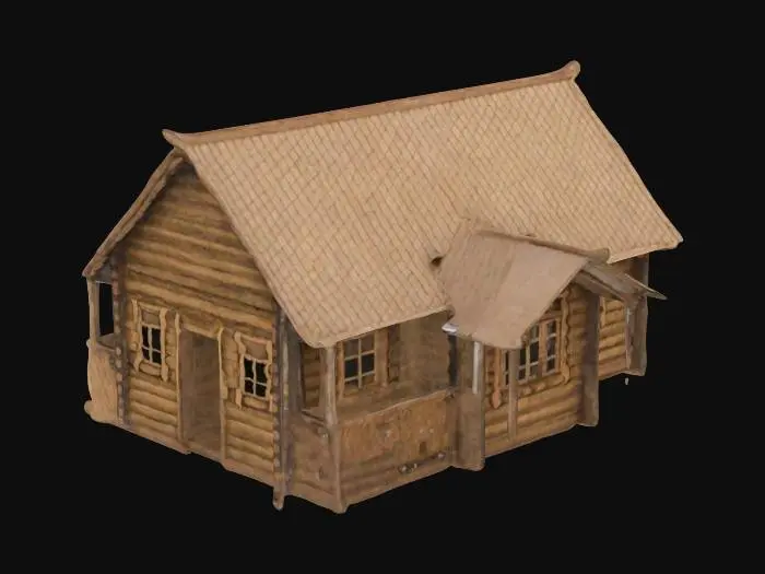 3D model for Rustic Log Cabin Model