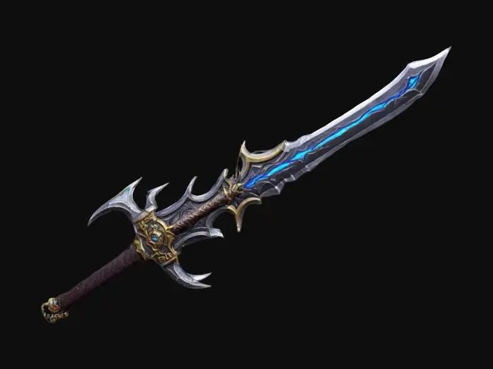 3D model for darkin sword from league of legends game, high detailed, realistic, #ChronoForgeWeapon#