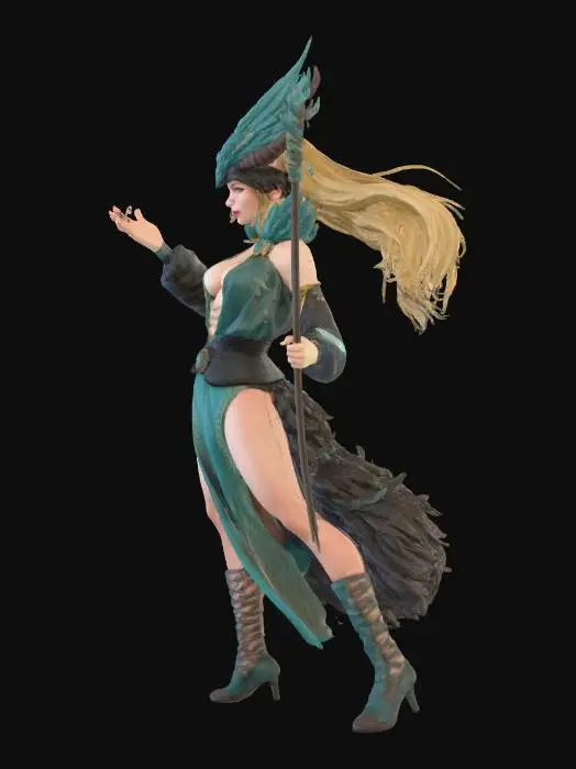 3D model for Sorceress of the Winds