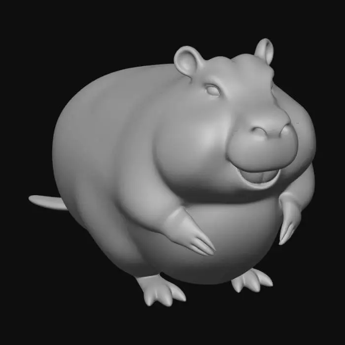 3D model for A happy looking capybara