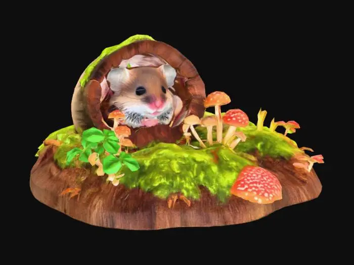 3D model for Mossy Log Hideaway
