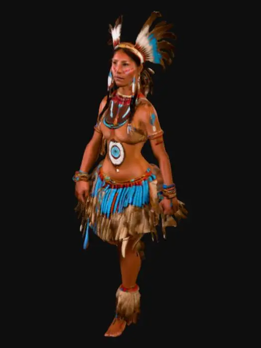 3D model for Amasonas native lady 30 y.o.