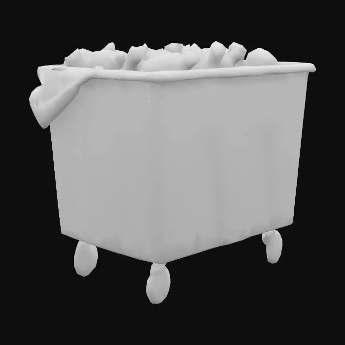 3D model for Trash Bin with Plastic Blocks