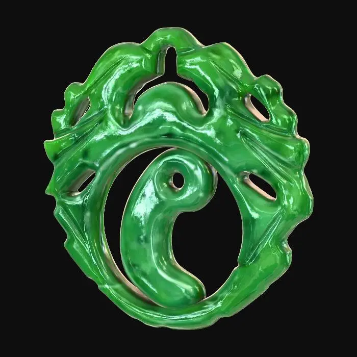 3D model for Jade Dragon Pendant