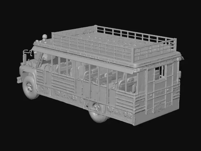 3D model for Colorful colombian Chiva Bus