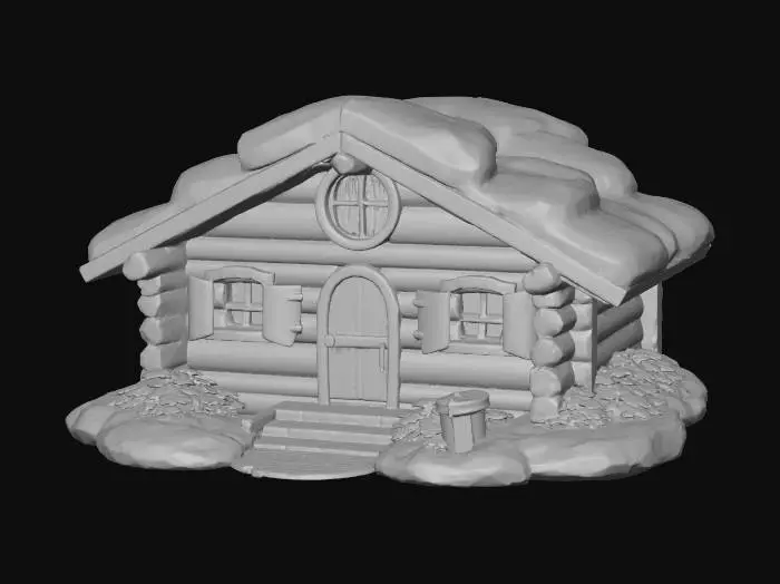 3D model for Snowy Cabin Retreat