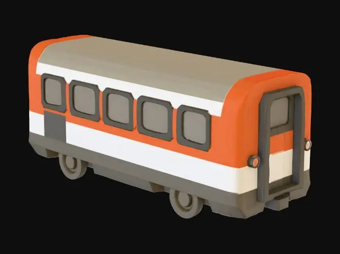 3D model for SBB Train Wagon