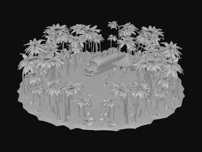 3D model for Jungle Camp Serenity