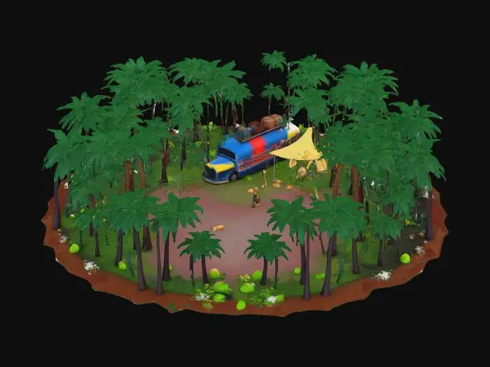 3D model for Jungle Camp Serenity