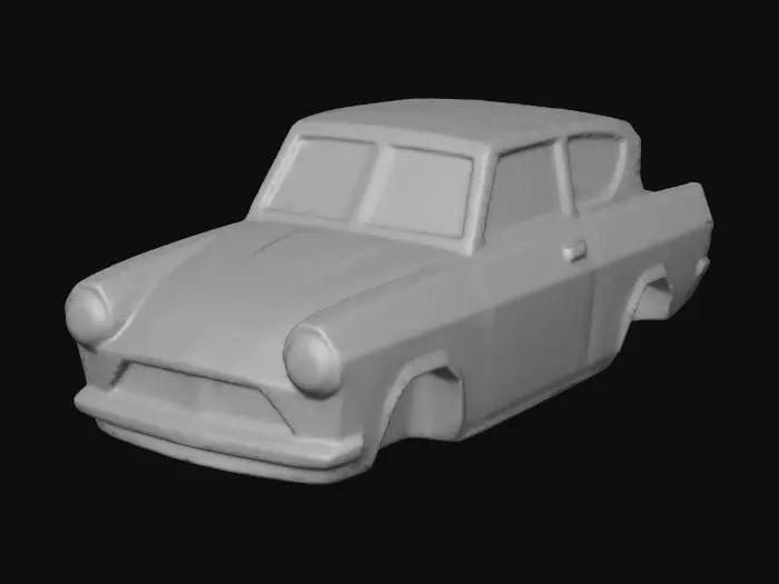 3D model for blue car