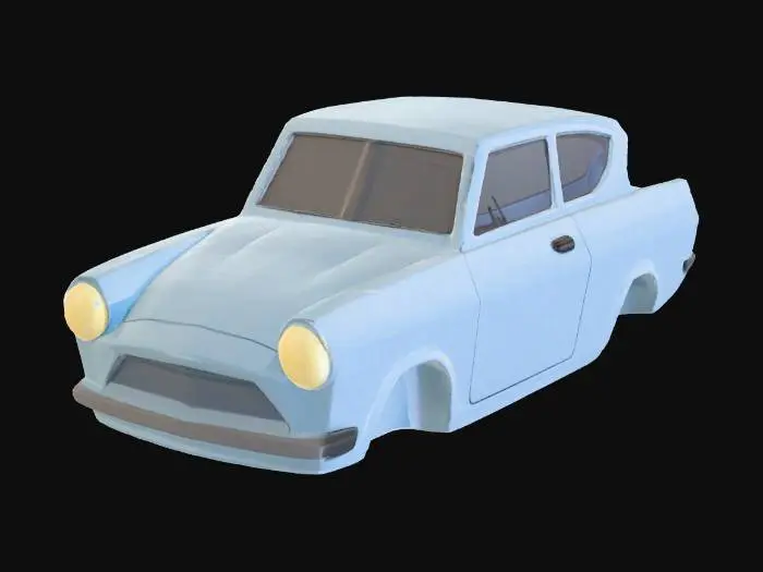 3D model for blue car