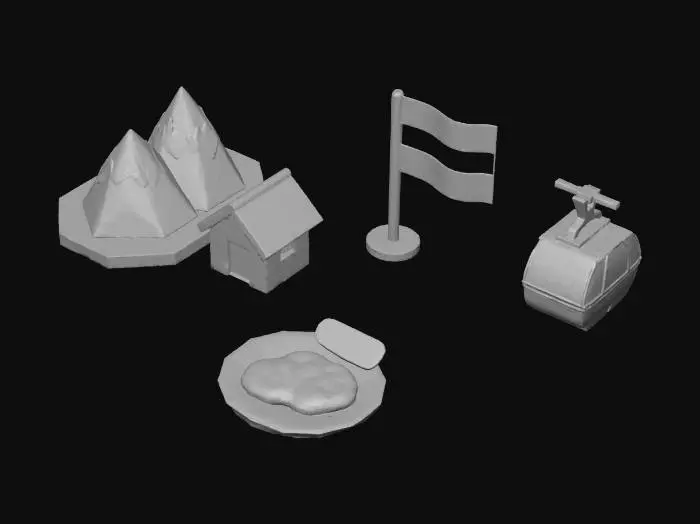 3D model for Austrian Icons Illustrations