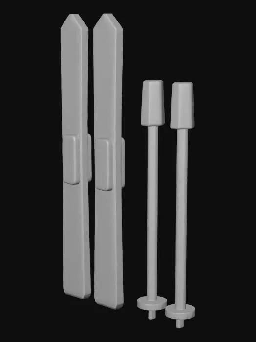 3D model for Ski Set in Orange