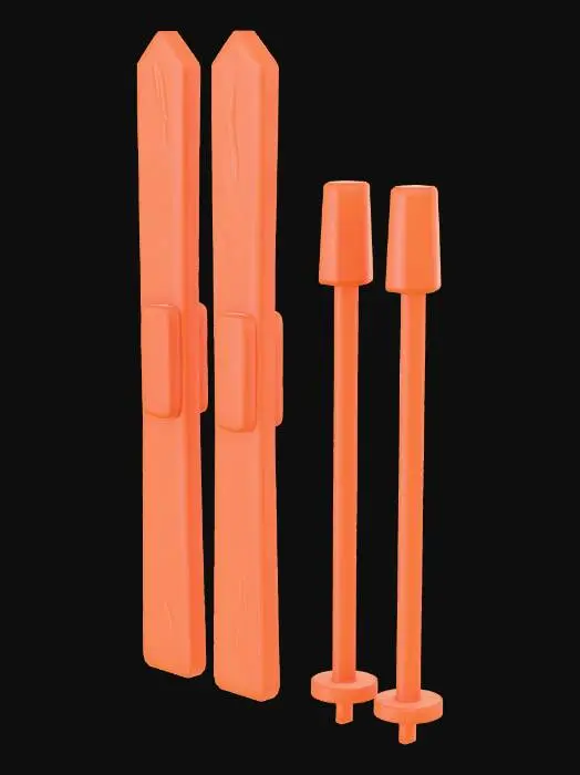 3D model for Ski Set in Orange