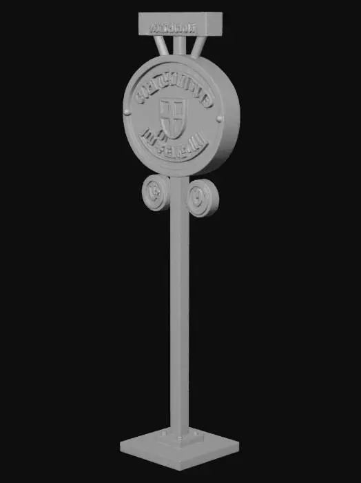 3D model for Tram Stop Sign Art