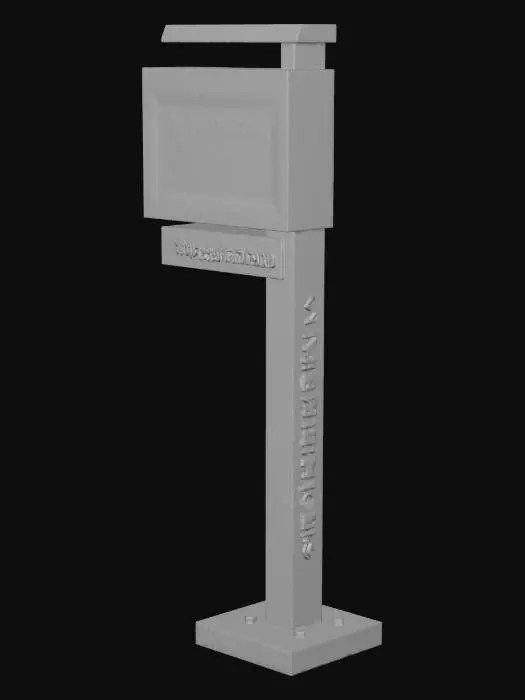 3D model for Retro Bus Stop Sign