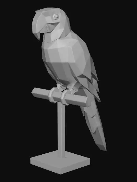 3D model for Polygonal Parrot Perch