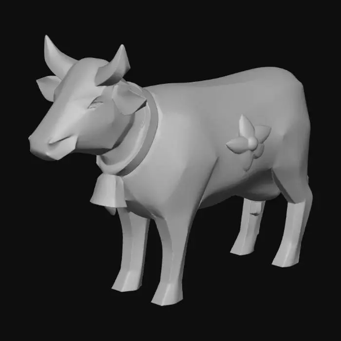 3D model for Golden Geometric Cow