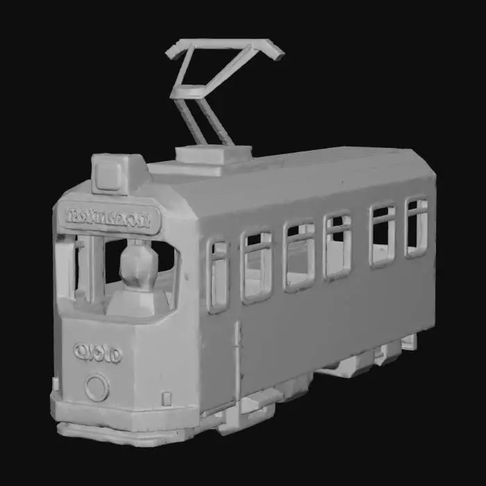 3D model for Red Vienna Tram 4080