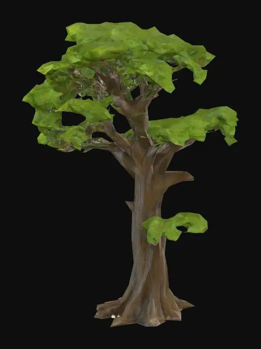 3D model for Large oak tree
