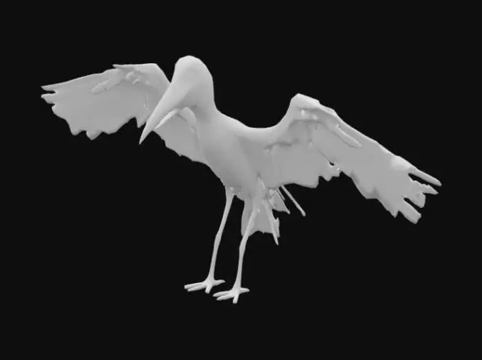 3D model for Majestic Stork in Flight