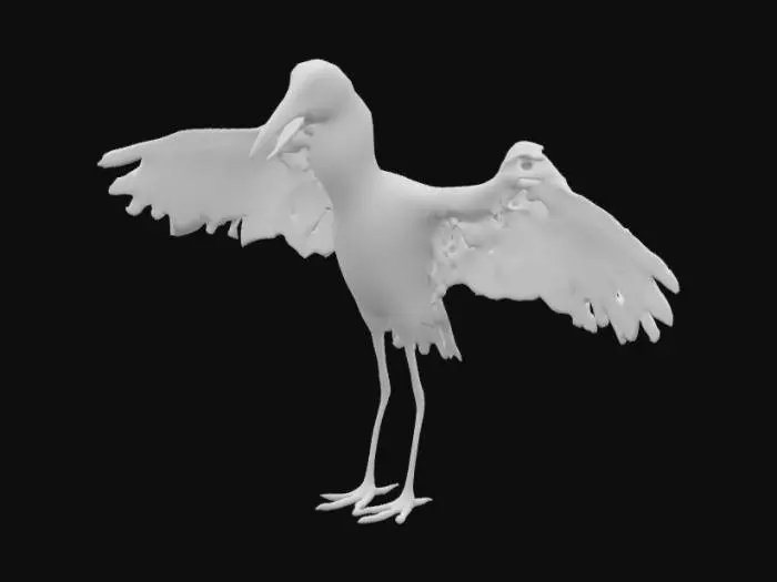 3D model for Majestic Stork in Flight