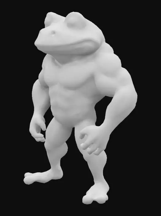 3D model for A muscular and scary pepe the frog