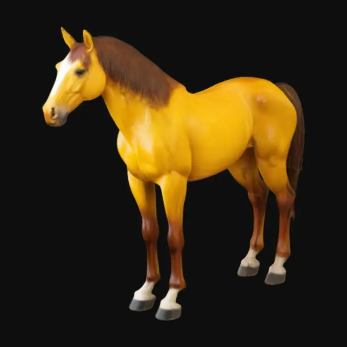 3D model for gypsy horse stand on 4 legs. without hair