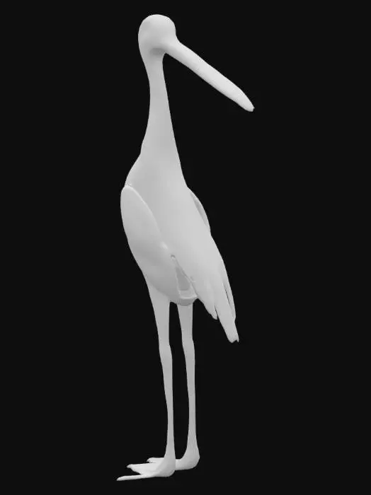3D model for Roseate Spoonbill shorebird, standing, highy detailed, ultra realistic, 4k HD textures 