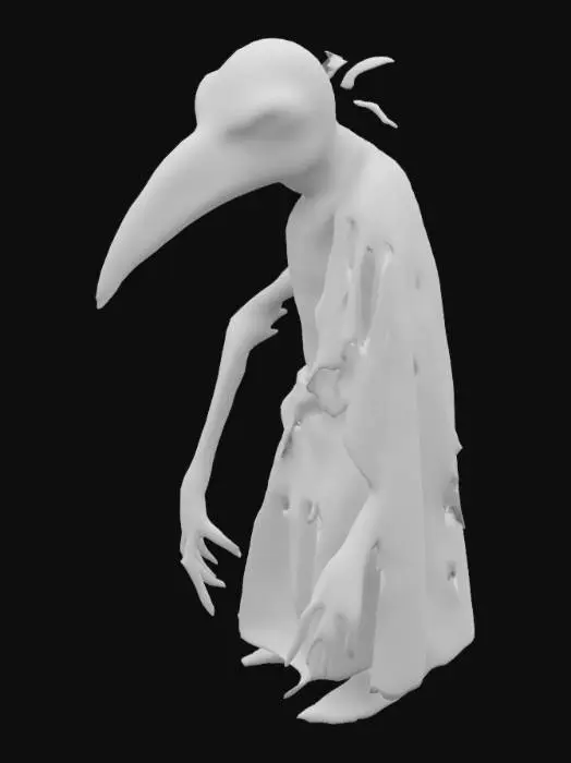 3D model for Skeksis Chamberlain from the Dark Crystal  highly detailed character dirty toned 