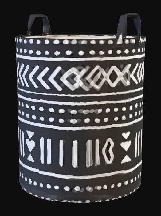 3D model for Geometric Patterned Laundry Basket