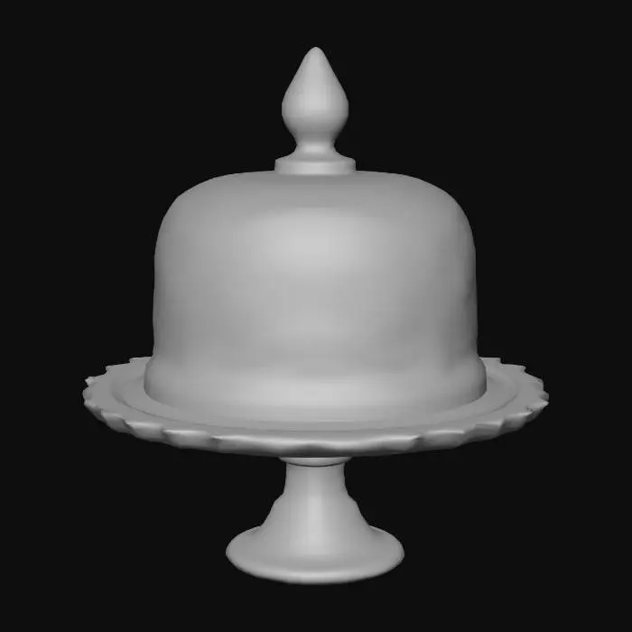 3D model for Pink Depression Glass Footed Cake Dome