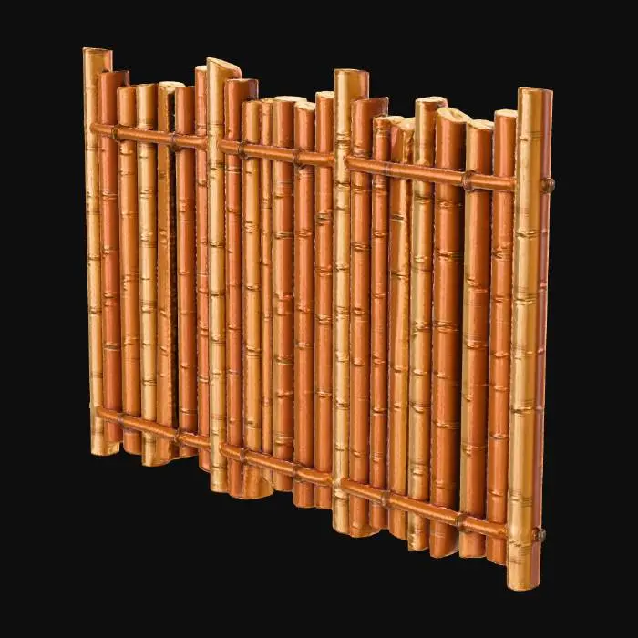 3D model for ONE PANEL BAMBOO FENCING CLEAN,  GOOD PHYSICS