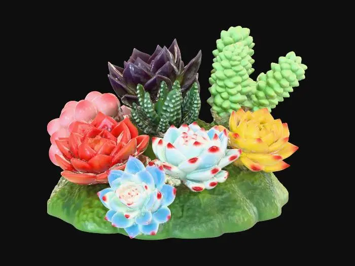 3D model for Colorful Succulent Garden