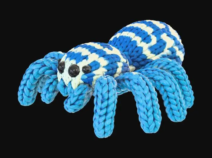 3D model for Blue Knitted Spider
