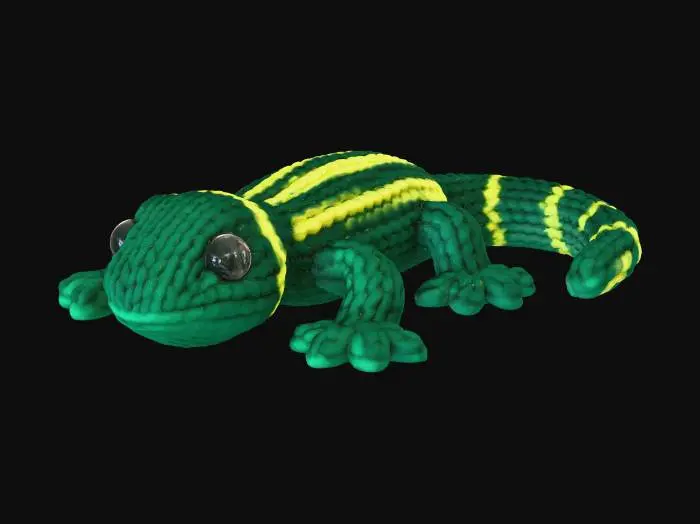3D model for Knitted Lizard Charm