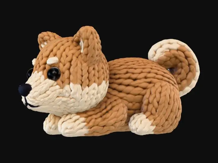3D model for Knit Shiba Inu